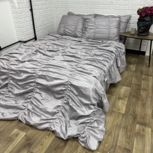 Комплект постільної білизни плісирований "Mono satin"