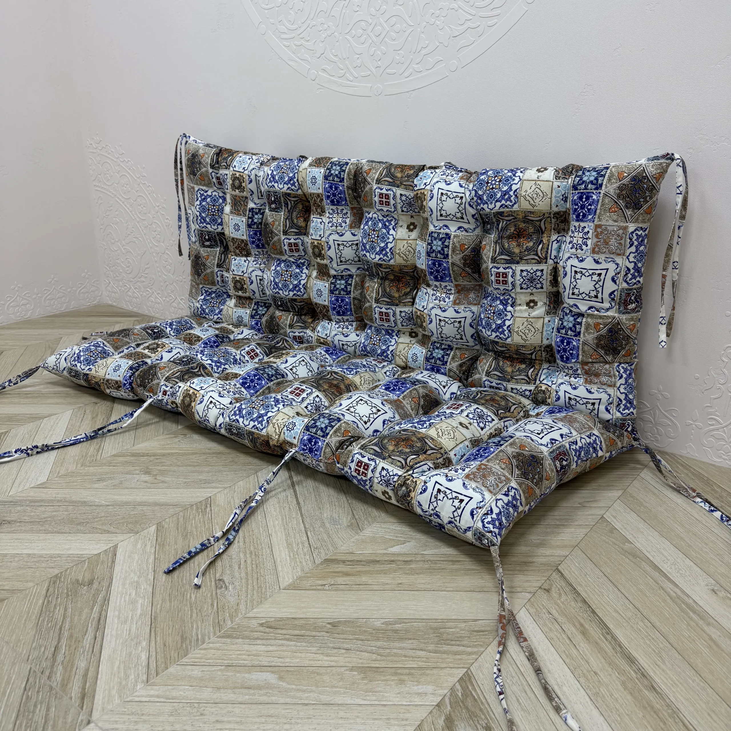 Подушка на піддони/гойдалки/каркаси/садові меблі панама “Spanish tiles”