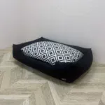 Лежак для котів та собак панама модель 2 “Facets Black&White”