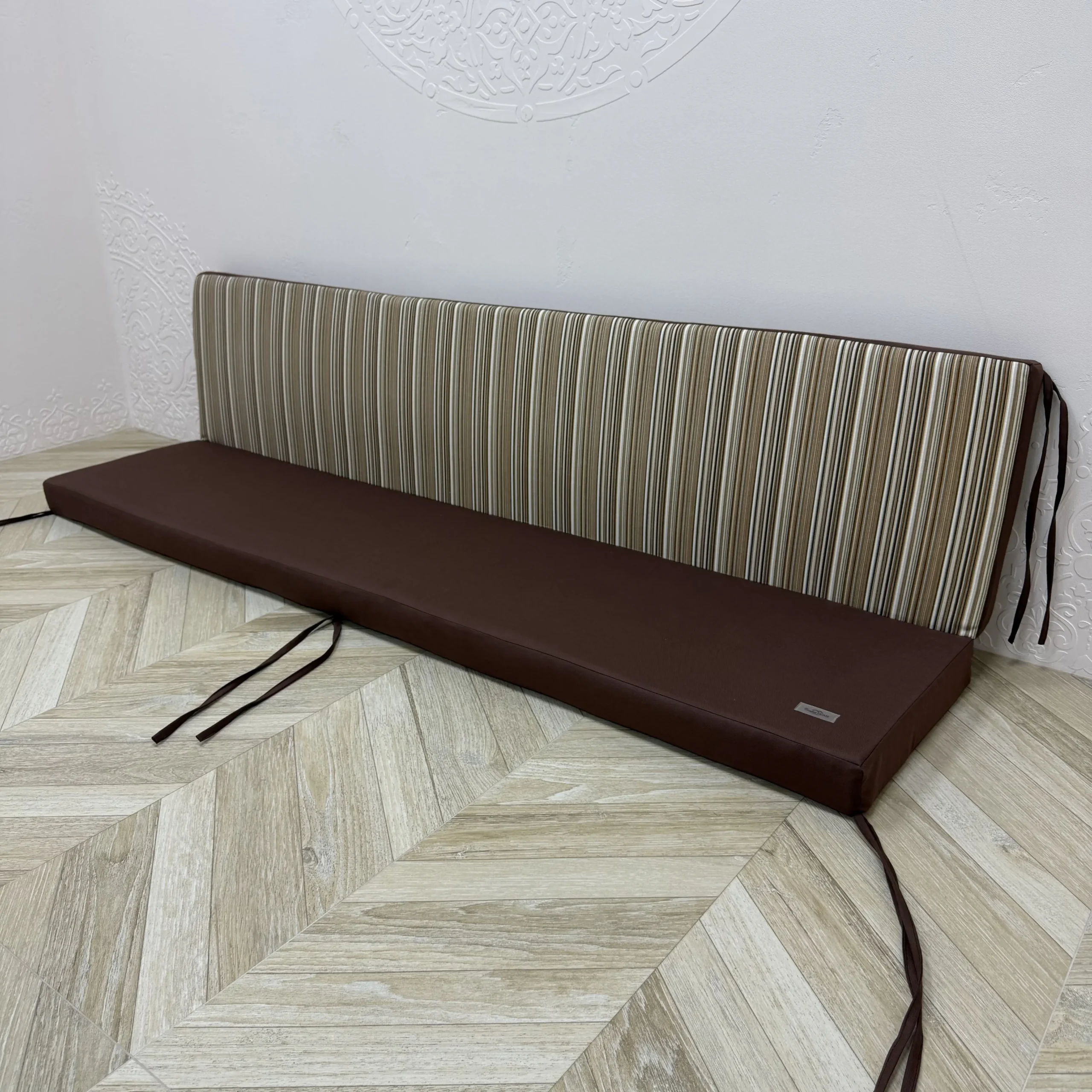 Матрац на піддони/гойдалки/каркаси/садові меблі панама “Line brown”