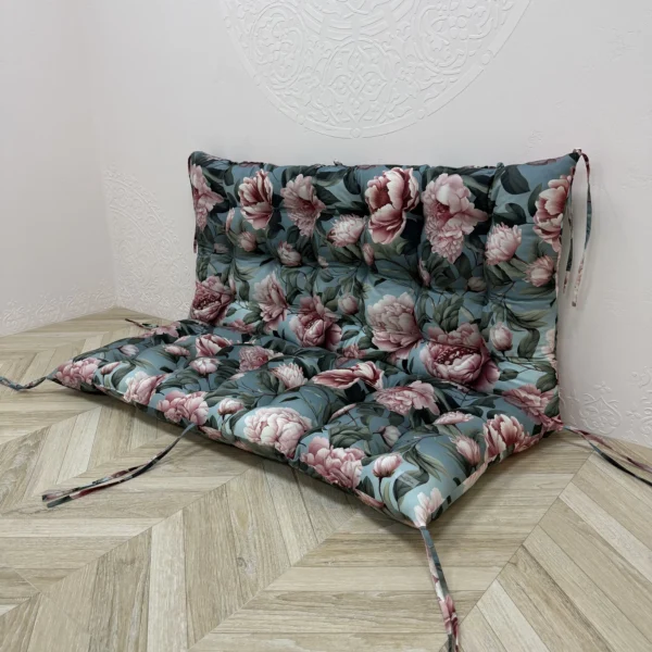 Подушка на піддони/гойдалки/каркаси/садові меблі панама “3D peonies”