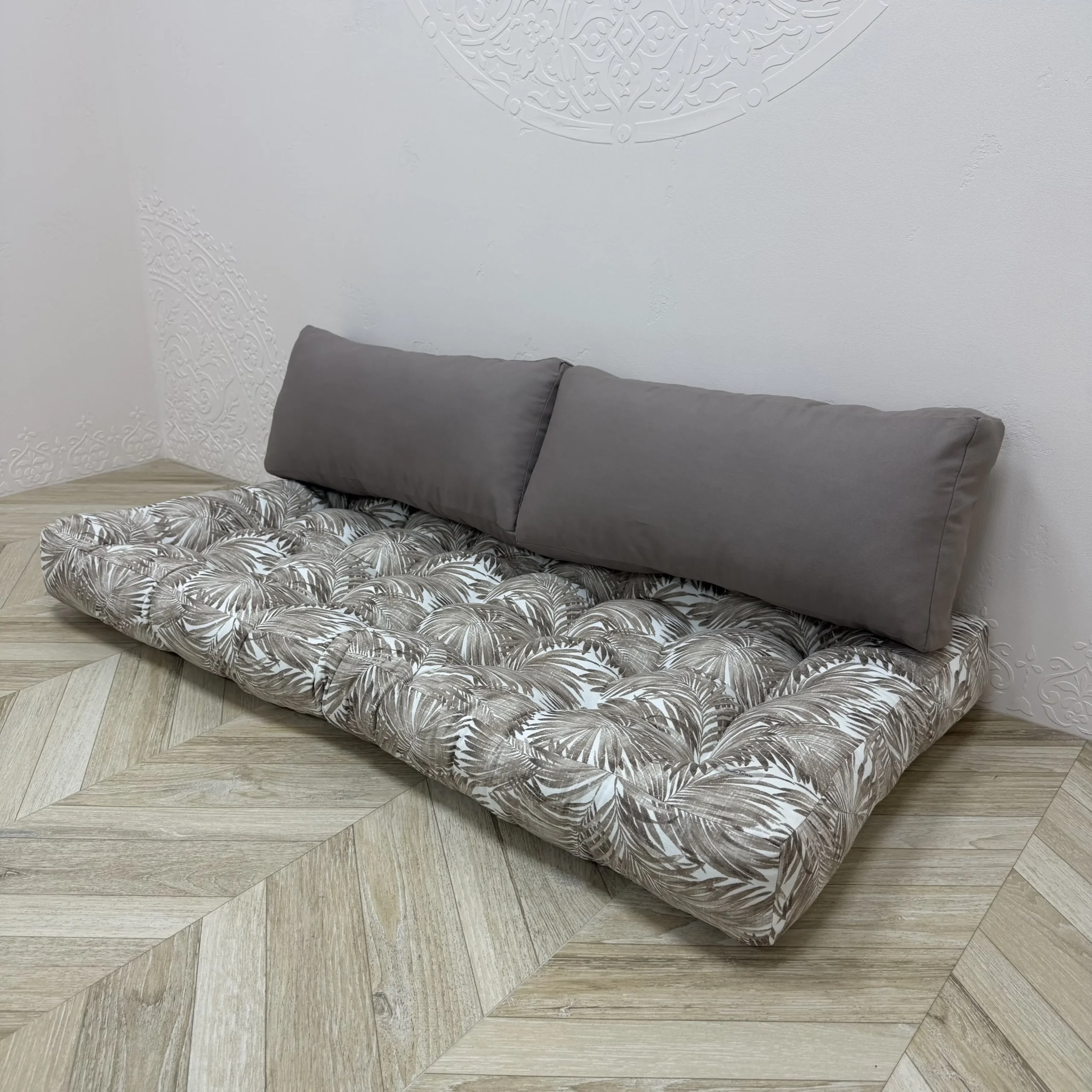 Комплект подушок на піддони/гойдалки/каркаси/садові меблі maxi панама “ Chamedorea beige”