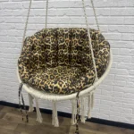 Подушка зі спинкою для підвісної гойдалки панама "Leopard"