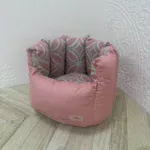 Лежак для котів та собак панама модель 1 “Ornament pink”