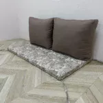 Комплект матрац з подушками на піддони/гойдалки/каркаси/садові меблі панама “Chamedorea beige”