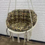 Подушка зі спинкою для підвісної гойдалки панама "Leopard"