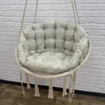 Подушка зі спинкою для підвісної гойдалки панама "Artichoke beige 1"