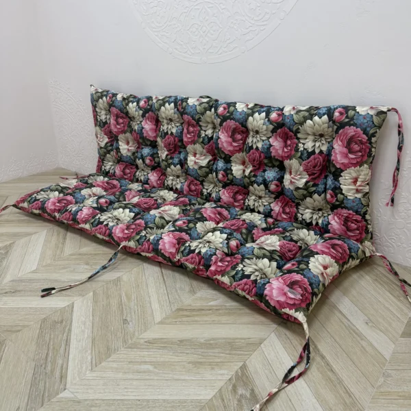 Подушка на піддони/гойдалки/каркаси/садові меблі панама “Black peonies”
