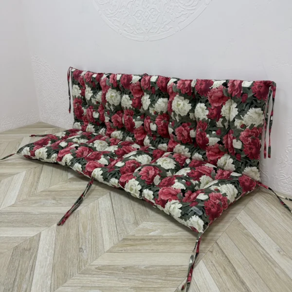 Подушка на піддони/гойдалки/каркаси/садові меблі панама “Ashen flowers”