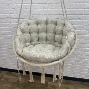 Подушка зі спинкою для підвісної гойдалки панама "Artichoke beige 1"