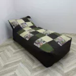 Безкаркасне крісло водонепроникне пэчворк "Monstera ginger" 90х180х80 см