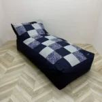 Безкаркасне крісло водонепроникне пэчворк "Curly blue" 90х180х80 см